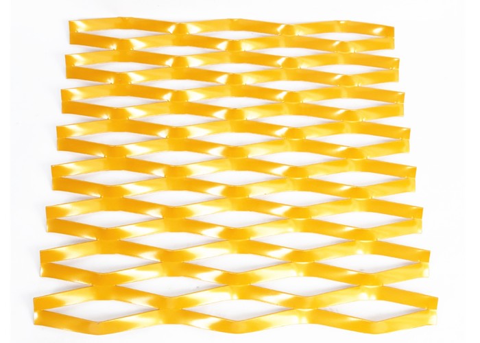 Aluminum expanded metal mesh wall cladding